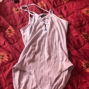 Light blue body suit